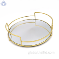 Metal Wire Tray Metal Round Tray with Mirror base Manufactory